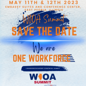 WIOA Summit Save the Date Graphic We are One Workforce